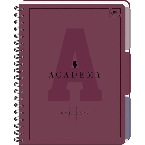 Kołozeszyt (kołobrulion) Interdruk ACADEMY B5 100 # PP B5 100k. 90g krata (z przekładkami) Kołozeszyt (kołobrulion) Interdruk ACADEMY B5 100 # PP B5 100k. 90g krata (z przekładkami)