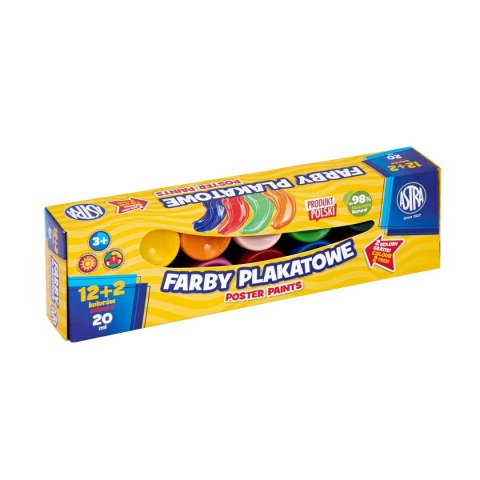 Farby plakatowe Astra kolor: mix 20ml 12 kolor. (301123045) Farby plakatowe Astra kolor: mix 20ml 12 kolor. (301123045)