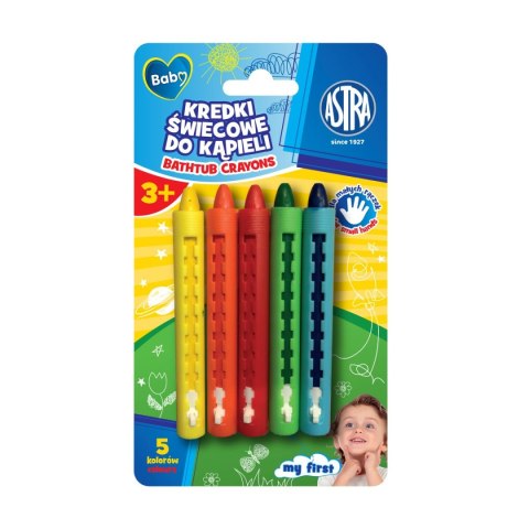 Kredki świecowe Astra Baby do kąpieli 5 kol. (316023004) Kredki świecowe Astra Baby do kąpieli 5 kol. (316023004)