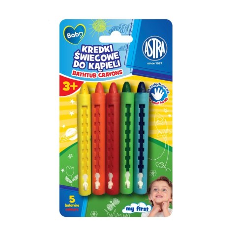 Kredki świecowe Astra Baby do kąpieli 5 kol. (316023004) Kredki świecowe Astra Baby do kąpieli 5 kol. (316023004)