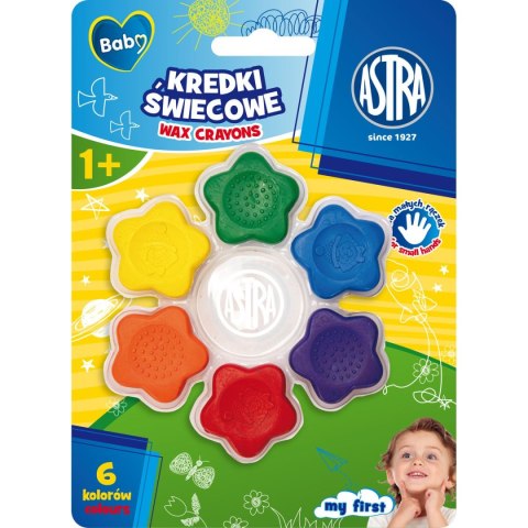 Kredki świecowe kształcie gwiazdek 6 kol. Astra Baby (316023003) Kredki świecowe kształcie gwiazdek 6 kol. Astra Baby (316023003)