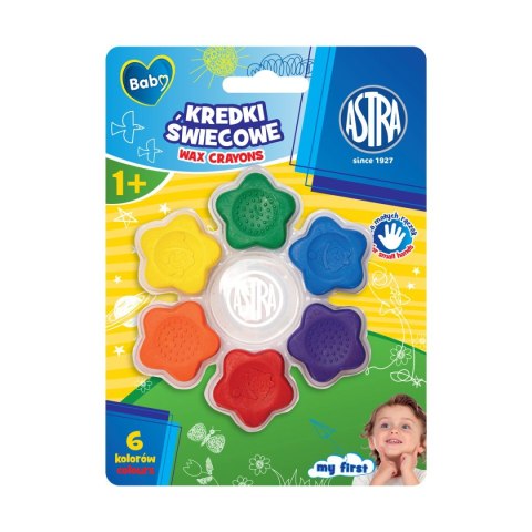Kredki świecowe kształcie gwiazdek 6 kol. Astra Baby (316023003) Kredki świecowe kształcie gwiazdek 6 kol. Astra Baby (316023003)