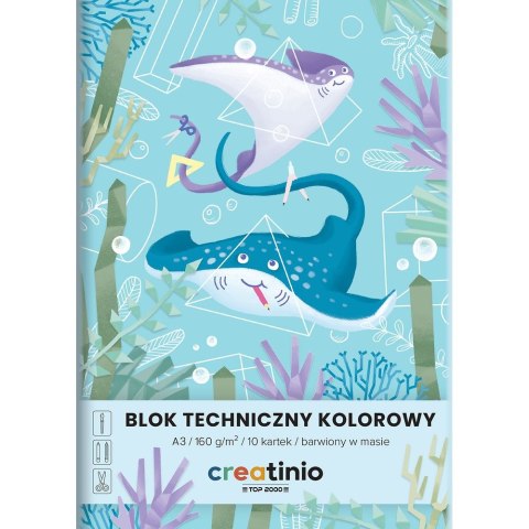 Blok techniczny Top 2000 Creatinio A3 kolorowy 160g 10k (400176680) Blok techniczny Top 2000 Creatinio A3 kolorowy 160g 10k (400176680)