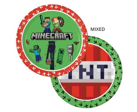Talerz jednorazowy Godan Minecraft papier śr. 230mm 8 szt (95441) Talerz jednorazowy Godan Minecraft papier śr. 230mm 8 szt (95441)