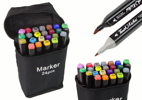 Marker specjalistyczny Zestaw Pisaków Markerów Touch 24 Szt Torba Markery Alkoholowe mix mixmm okrągła/ścięta końcówka Lean (128