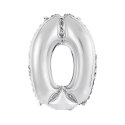 Balon foliowy Godan cyfra 0 srebrny 35 cm (FG-C35S0) Balon foliowy Godan cyfra 0 srebrny 35 cm (FG-C35S0)