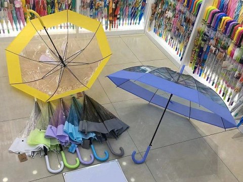 Parasol Adar automatyczny, przezroczysty kolor mix (590809) Parasol Adar automatyczny, przezroczysty kolor mix (590809)