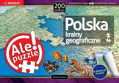 Puzzle Demart Polska Krainy geograficzne 200 el. Puzzle Demart Polska Krainy geograficzne 200 el.