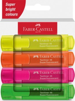 Zakreślacz Faber Castell 4 kol. neon mix 1,0-5,0mm (254644 FC)