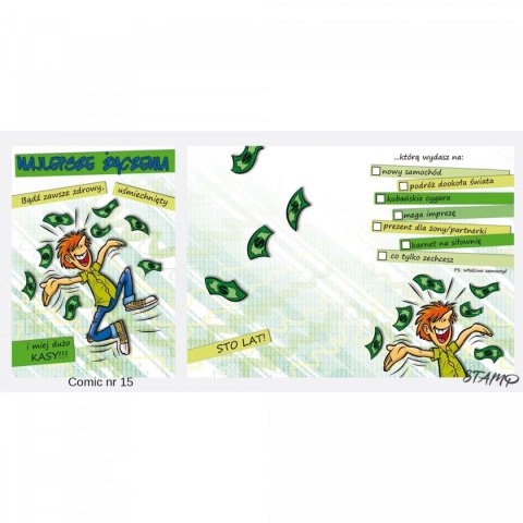 Kartka składana Ev-corp Comic Urodzinowy dla chłopaka B6 (STKC-015) Kartka składana Ev-corp Comic Urodzinowy dla chłopaka B6 (STKC-015)