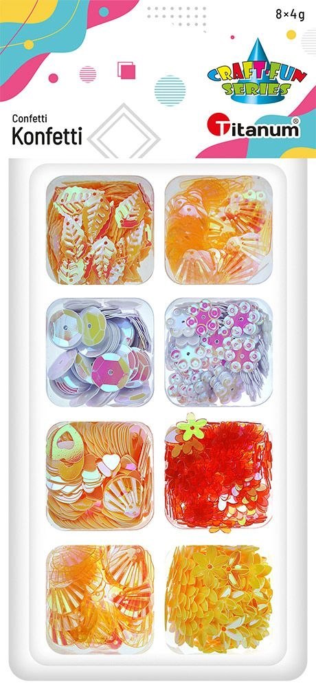 Konfetti Craft-Fun Series zestaw 8 wzorów Titanum (2324046)