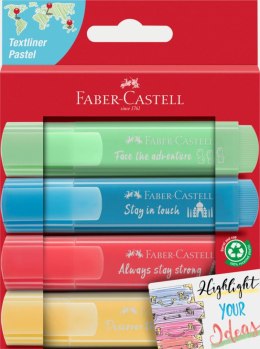 Zakreślacz Faber Castell Pastelowy 4 kol. mix 1,0-5,0mm (254625 FC)
