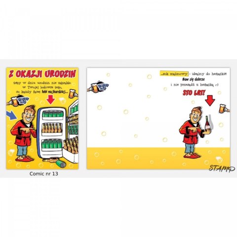 Kartka składana Ev-corp Comic Urodzinowy dla chłopaka B6 (STKC-013) Kartka składana Ev-corp Comic Urodzinowy dla chłopaka B6 (STKC-013)