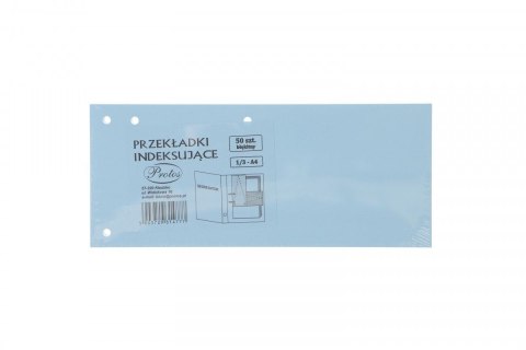 Przekładka czysta Protos indeksująca 1/3 A4 niebieska 160g 50k Przekładka czysta Protos indeksująca 1/3 A4 niebieska 160g 50k