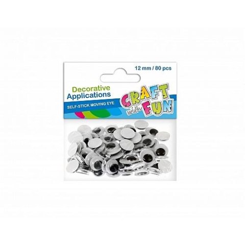 Oczka Craft with Fun samoprzylepne 12mm 80 szt (383654) Oczka Craft with Fun samoprzylepne 12mm 80 szt (383654)