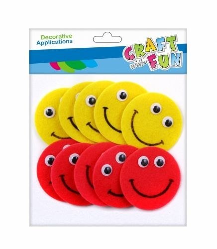Ozdoba filcowa Euro-Trade Emotikonki 10 szt. (463451) Ozdoba filcowa Euro-Trade Emotikonki 10 szt. (463451)