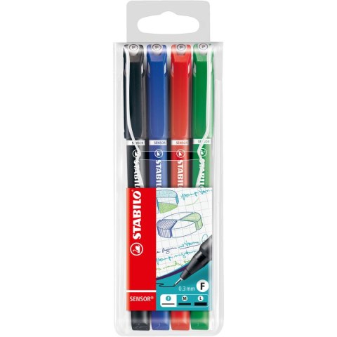 Cienkopis Sensor 189/4 4006381109086 mix 0,3mm 8kol. Stabilo