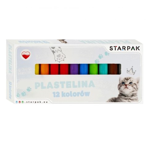 Plastelina 12 kol. Kotki mix Starpak (536884)