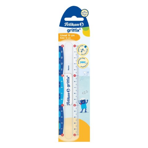 Linijka plastik Pelikan Griffix 822275 15cm (300000445) Linijka plastik Pelikan Griffix 822275 15cm (300000445)