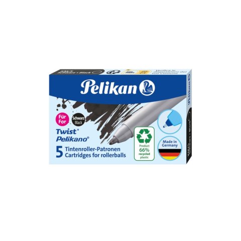 Naboje długie Pelikan do pióra kulkowego 824699 czarny (300010005) Naboje długie Pelikan do pióra kulkowego 824699 czarny (300010005)