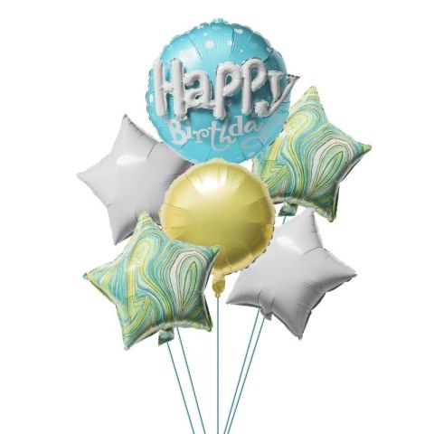 Balon foliowy Antella zestaw balonów Happy B. niebieski 5szt. (BCF-529) Balon foliowy Antella zestaw balonów Happy B. niebieski 5szt. (BCF-529)
