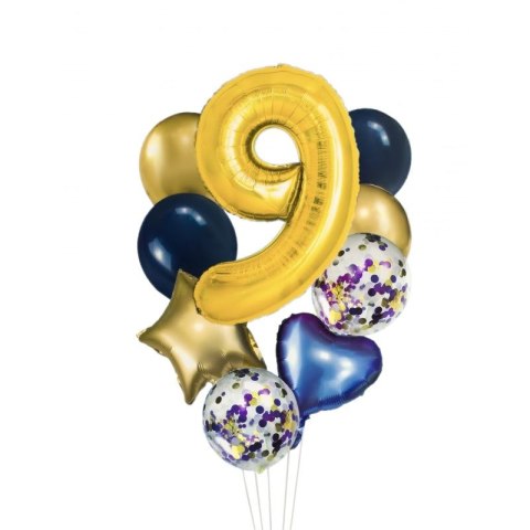 Balon foliowy Antella zestaw balonów cyfra 9 (BCF-204-9) Balon foliowy Antella zestaw balonów cyfra 9 (BCF-204-9)