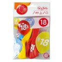 Balon gumowy Arpex z nadrukiem cyferki - 18 (3 szt.) mix 280mm (KB1993-18-9944) Balon gumowy Arpex z nadrukiem cyferki - 18 (3 szt.) mix 280mm (KB1993-18-9944)