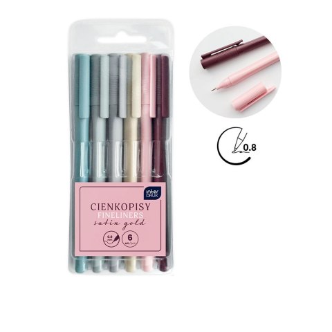 Cienkopis Interdruk SATIN GOLD 6KOL mix 6kol. (5902277346711) Cienkopis Interdruk SATIN GOLD 6KOL mix 6kol. (5902277346711)