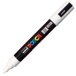 Marker specjalistyczny Uni POSCA Biały biały 5mm okrągła końcówka (PC-5m)