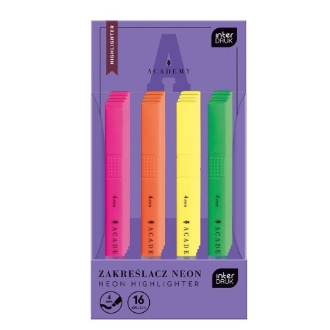 Zakreślacz Interdruk neonowe 5902277350381 mix 1,0-3,0mm (4KOL) Zakreślacz Interdruk neonowe 5902277350381 mix 1,0-3,0mm (4KOL)