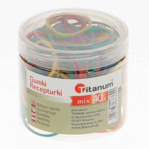 Gumki recepturki Titanum mix 40g śr. (mix)mm Gumki recepturki Titanum mix 40g śr. (mix)mm