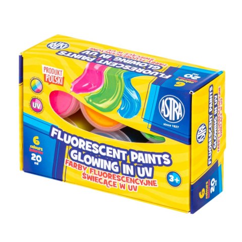Farby plakatowe Astra dekoracyjne fluorescencyjne kolor: mix 20ml 6 kolor. (301124004) Farby plakatowe Astra dekoracyjne fluorescencyjne kolor: mix 20ml 6 kolor. (301124004)