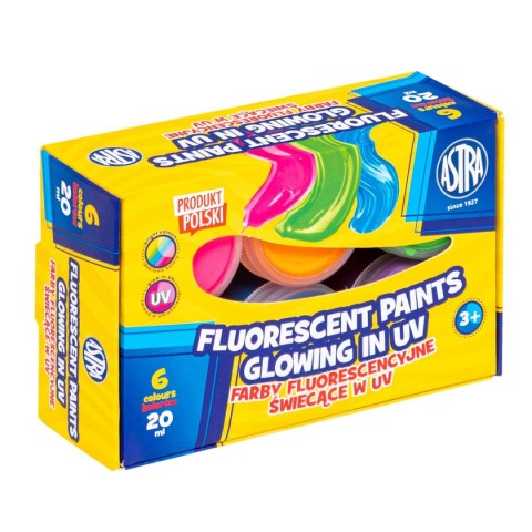 Farby plakatowe Astra dekoracyjne fluorescencyjne kolor: mix 20ml 6 kolor. (301124004) Farby plakatowe Astra dekoracyjne fluorescencyjne kolor: mix 20ml 6 kolor. (301124004)