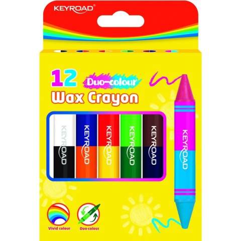 Kredki świecowe Keyroad 6 szt dwustronne 6 kol. (KR972803) Kredki świecowe Keyroad 6 szt dwustronne 6 kol. (KR972803)