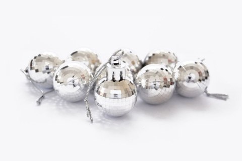 Bombki disco (9 szt.) srebrne plastik Arpex (BN6240SRE-4202) Bombki disco (9 szt.) srebrne plastik Arpex (BN6240SRE-4202)