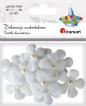 Ozdoba materiałowa Craft-Fun Series kwiaty z perełką Titanum (BY245)