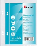 Koszulki na dokumenty Titanum A6 krystaliczne 25 szt. typ U 40um Koszulki na dokumenty Titanum A6 krystaliczne 25 szt. typ U 40um