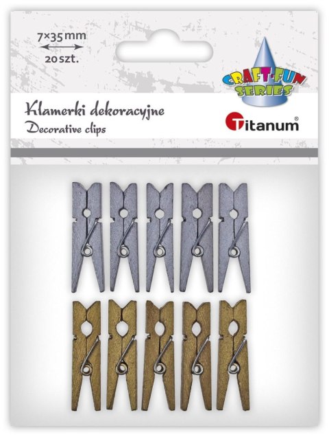 Ozdoba drewniana Titanum Craft-Fun Series klamerki (24BR0201-141) Ozdoba drewniana Titanum Craft-Fun Series klamerki (24BR0201-141)