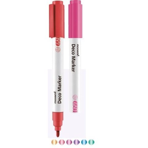 Marker permanentny Monami Deco Marker 460 mix 2,0mm okrągła końcówka Marker permanentny Monami Deco Marker 460 mix 2,0mm okrągła końcówka