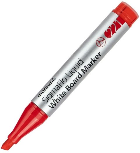 Marker suchościeralny Monami SigmaFlo WBM-C221 2080151518 czerwony ścięta końcówka (160-2436) Marker suchościeralny Monami SigmaFlo WBM-C221 2080151518 czerwony ścięta końcówka (160-2436)