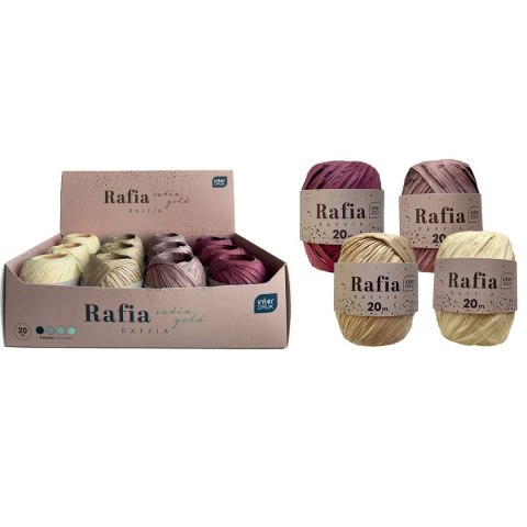 Rafia satin gold na szpulce 5902277345547 mix 20m Interdruk (20 m)