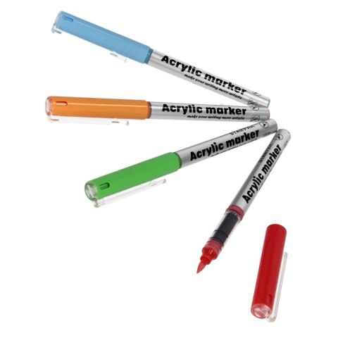 Marker permanentny Starpak akrylowy z pedzelkiem mix pędzelek końcówka (548339) Marker permanentny Starpak akrylowy z pedzelkiem mix pędzelek końcówka (548339)