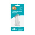 Balon foliowy Godan cyfra 1 srebrny 35 cm 16cal (FG-C35S1) Balon foliowy Godan cyfra 1 srebrny 35 cm 16cal (FG-C35S1)