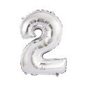 Balon foliowy Godan cyfra 2 srebrny 35 cm 16cal (FG-C35S2) Balon foliowy Godan cyfra 2 srebrny 35 cm 16cal (FG-C35S2)
