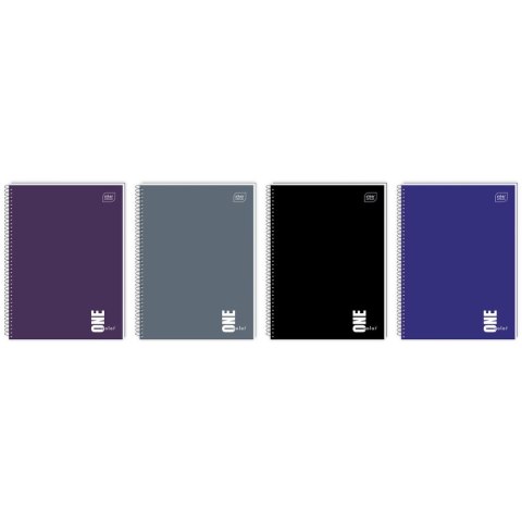 Kołozeszyt (kołonotatnik) ONE COLOR 80# A6 80k. 70g krata Interdruk