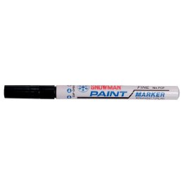 Marker olejowy Snowman średni czarny czarny 1-1,5mm okrągła końcówka