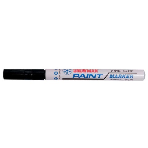 Marker olejowy Snowman średni czarny czarny 1-1,5mm okrągła końcówka