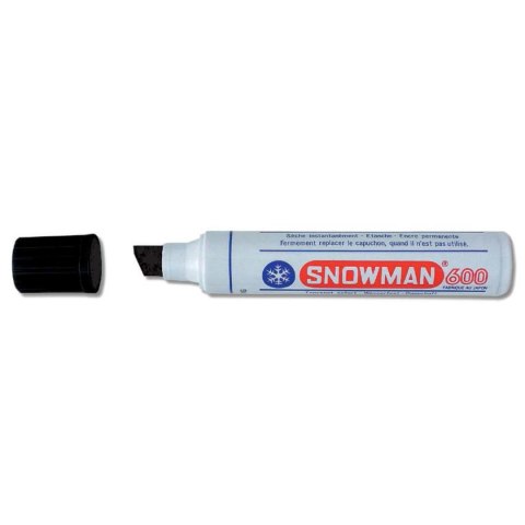 Marker permanentny Snowman Jumbo czarny czarny 2-1.1mm ścięta końcówka Marker permanentny Snowman Jumbo czarny czarny 2-1.1mm ścięta końcówka