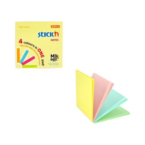 Notes samoprzylepny (karteczki) Stick'n Magic Pads pastel mix 100k [mm:] 76x76 (21574)