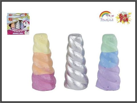 Kreda Hipo róg jednorożca 3szt. 8cm kolor: mix 3 szt (720771) Kreda Hipo róg jednorożca 3szt. 8cm kolor: mix 3 szt (720771)